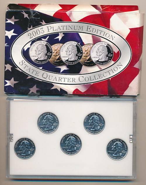 2003 Platinum Edition State quarter mint pack - as per scan