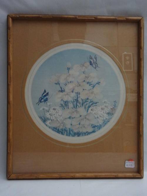 Framed flower print - 39 x 33cm - as per photo