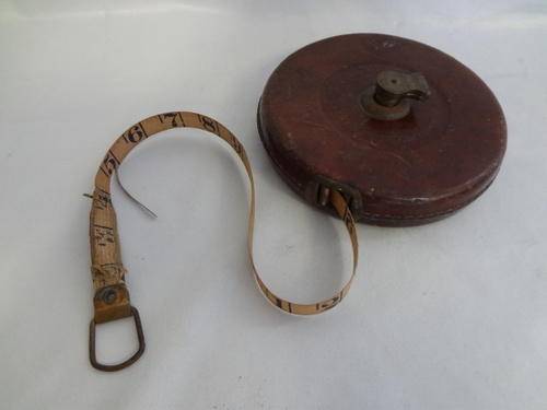 Vintage John Rabone & Sons leather covered tape measure - as per photo