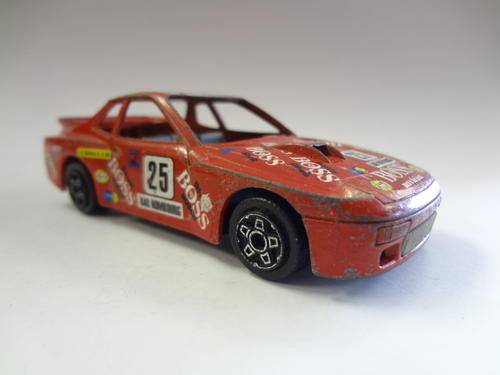 Burago - Porsche 924 Turbo model car - windows missing - as per photo
