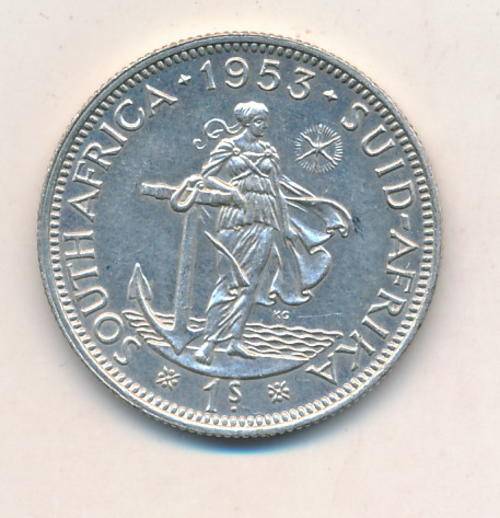1953 South Africa 1 Shilling - as per scan