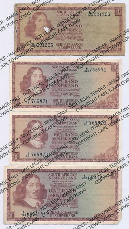 Lot of 8 old SA banknotes - as per scan