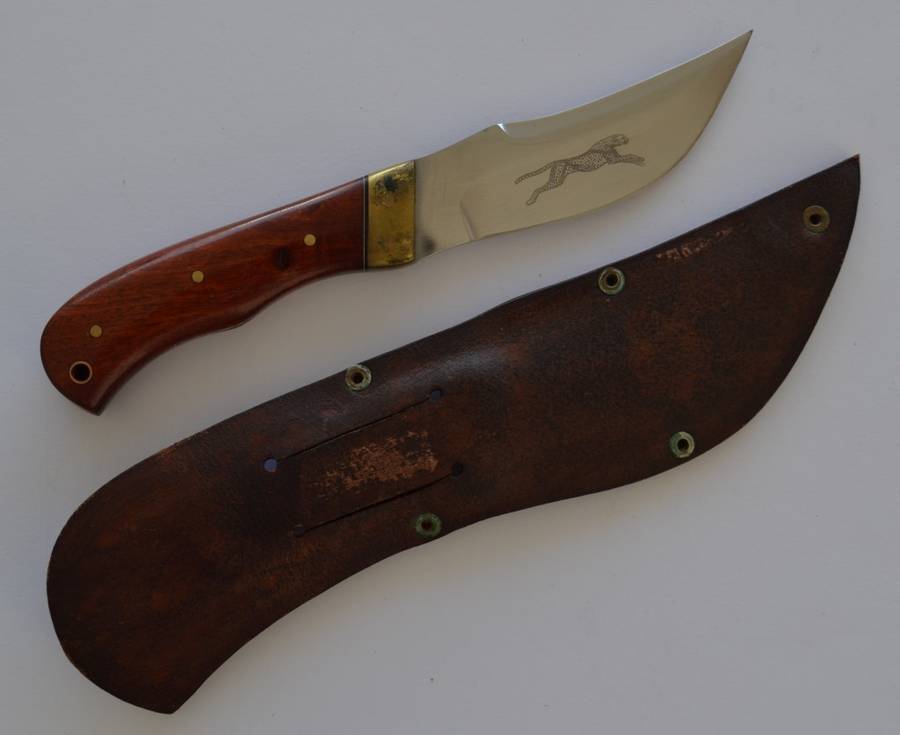 iNyathi Handamde Hunting Knife with Sheath length 23cm as per photo