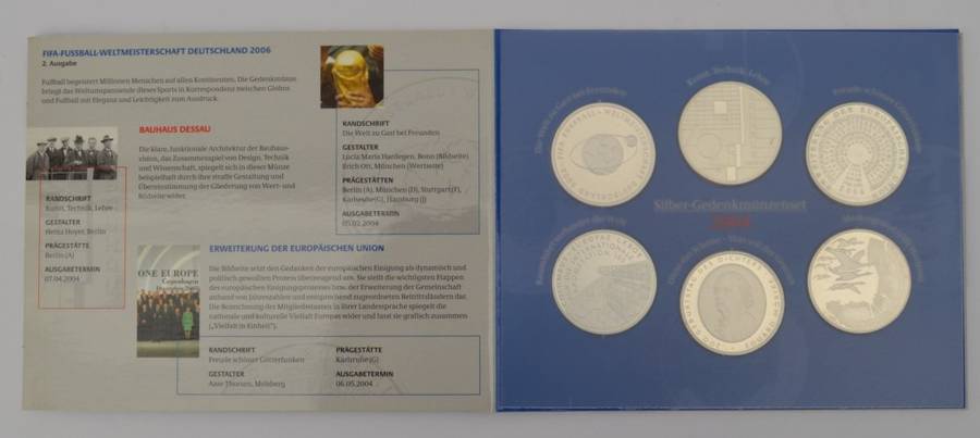 2004 German Silver Coin Set as per photo