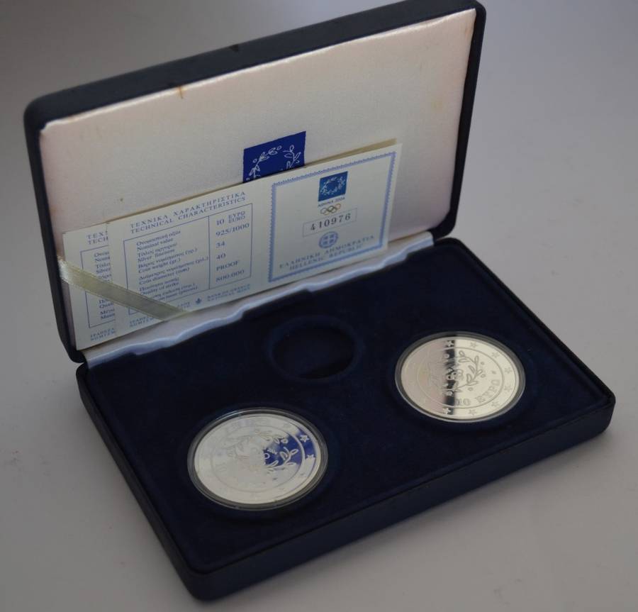 2004 Olympics Athens Silver Coin Set as per photo