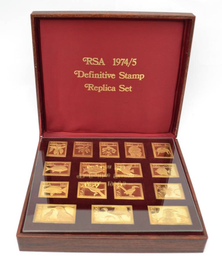 RSA 1974/5 Definitive Stamp Replica Set in Sterling Silver 530g