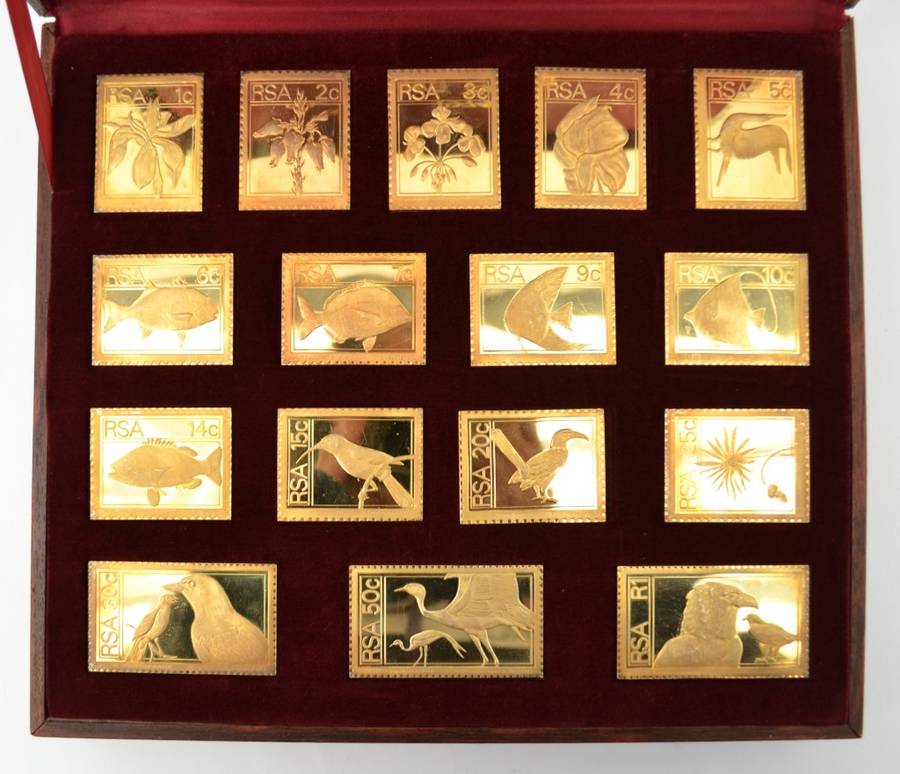 RSA 1974/5 Definitive Stamp Replica Set in Sterling Silver 530g