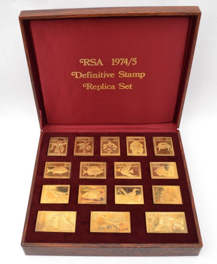 RSA 1974/5 Definitive Stamp Replica Set in Sterling Silver 530g