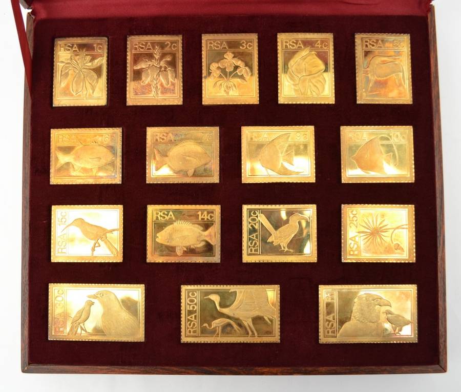 RSA 1974/5 Definitive Stamp Replica Set in Sterling Silver 530g