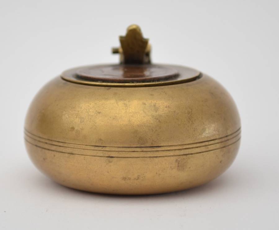 Vintage brass travel ashtray as per photo