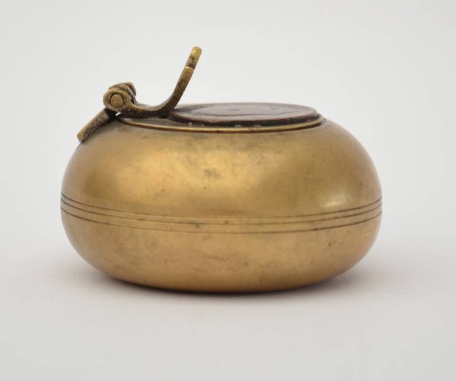 Vintage brass travel ashtray as per photo