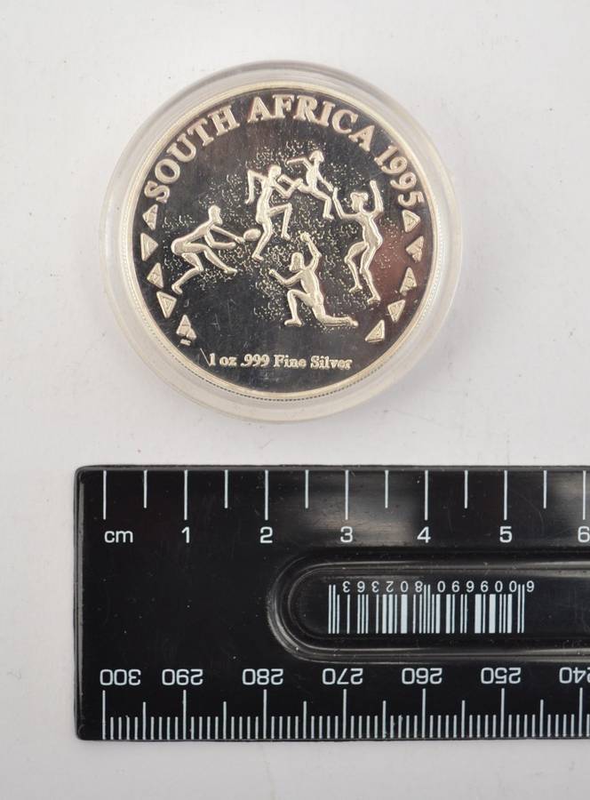 1995 Rugby World Cup 1 Oz Fine Silver Medallion