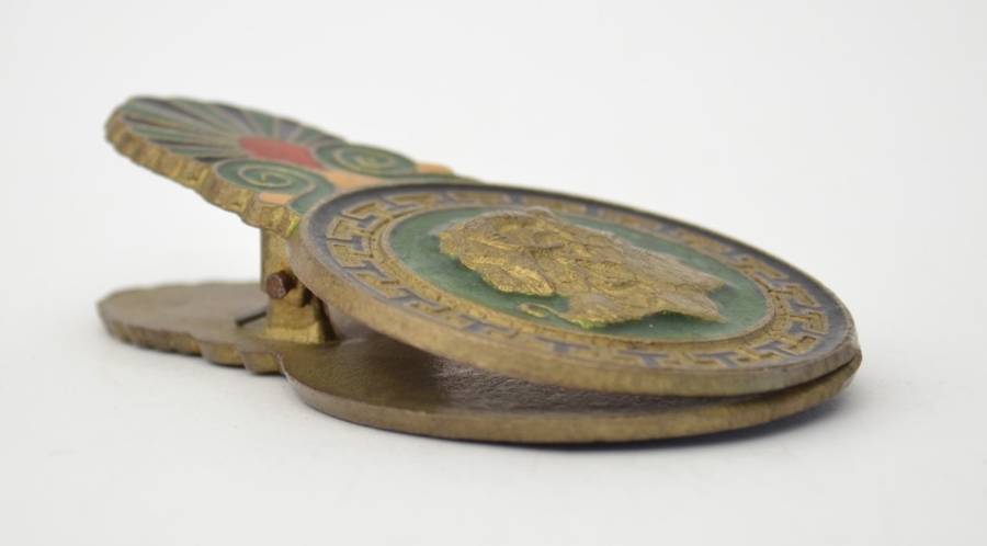 Brass & Enamel Vintage Metal Clip for Mail as per photo