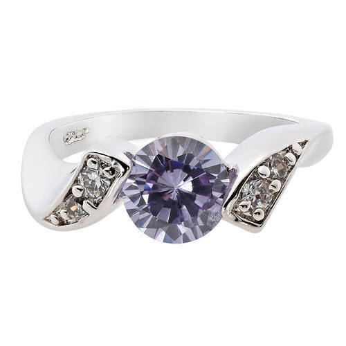 **STUNNING WHITE GOLD ROUND CUT TANZANITE RING**