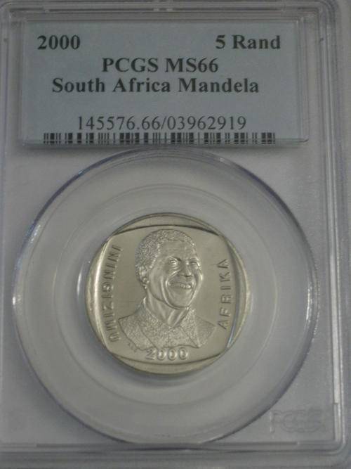 ### ULTRA RARE ### NELSON MANDELA 2000 R5 GRADED MS66 ### VERY HIGH GRADE @@@ R1 START