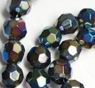 Round Crystal Beads, 8mm, Multicolor **35 beads per strand**