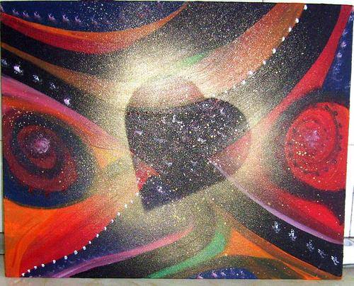 ABSTRACT -  ACRYLIC ON  CANVAS PANEL,508x406mm.