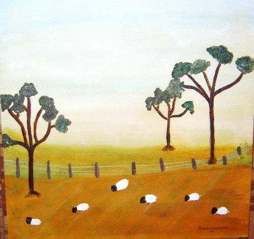 Acrylic painting ,Size 600x610 mm.