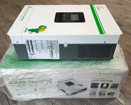 Hybrid Inverter 1.2 KVA 1000 Watts 12V [ Takes 1 12V Gel or Lithium Battery ] Solar Controller & UPS