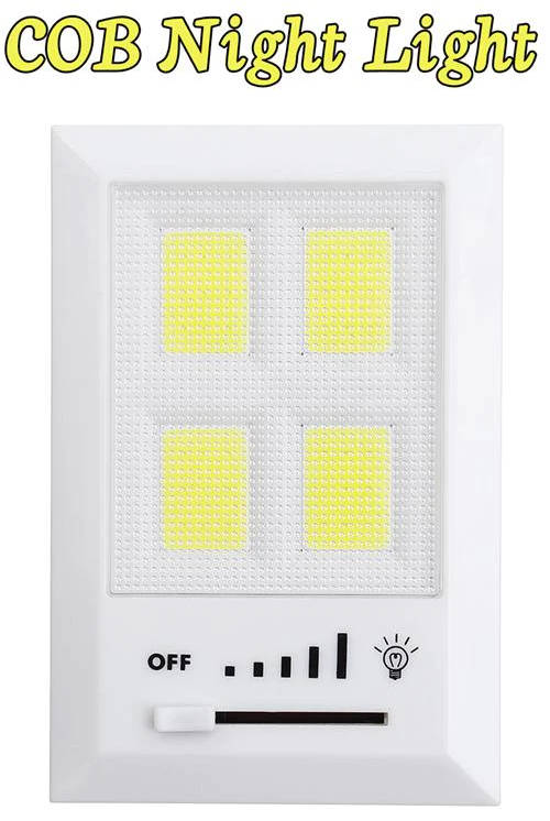 Portable 4 COB LED Wall Light Switch Magnetic with Step less Dimming [Battery operated]