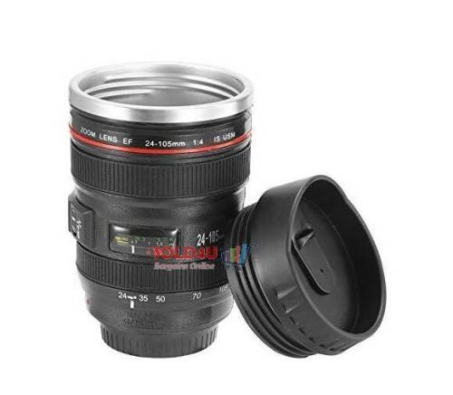 Camera Lens Cup Style EF 24-105 Coffee Tea Travel Mug Stainless Steel Lens Shaped Coffee Cup