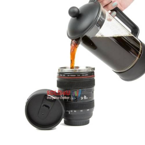 Camera Lens Cup Style EF 24-105 Coffee Tea Travel Mug Stainless Steel Lens Shaped Coffee Cup