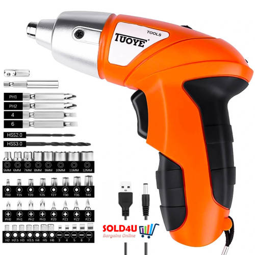 45 Pieces Cordless Mini electric screwdriver Rechargeable Smart Cordless Screwdriver Set