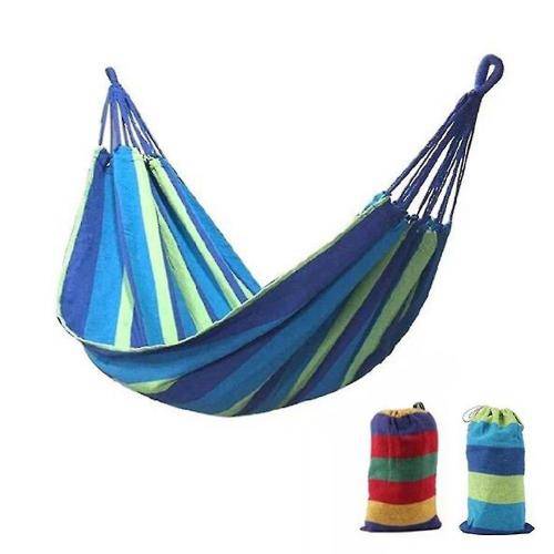 Portable Hammock Outdoor Hammock Travel Camping Swing Canvas Stripe