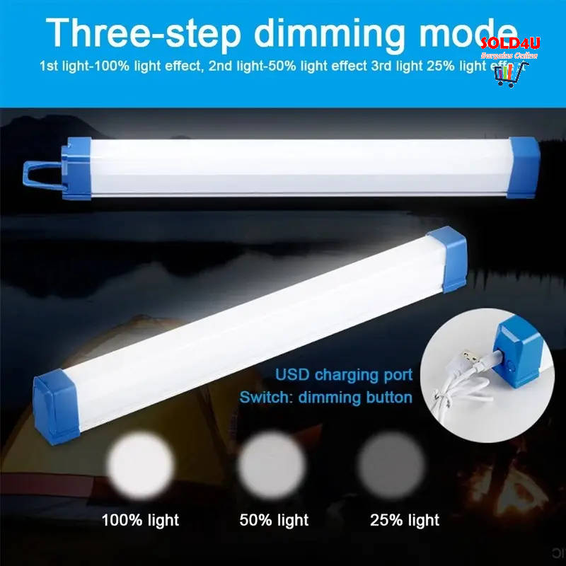 52CM LED Lithium Battery Light - USB Rechargeable Magnetic Portable Lamp