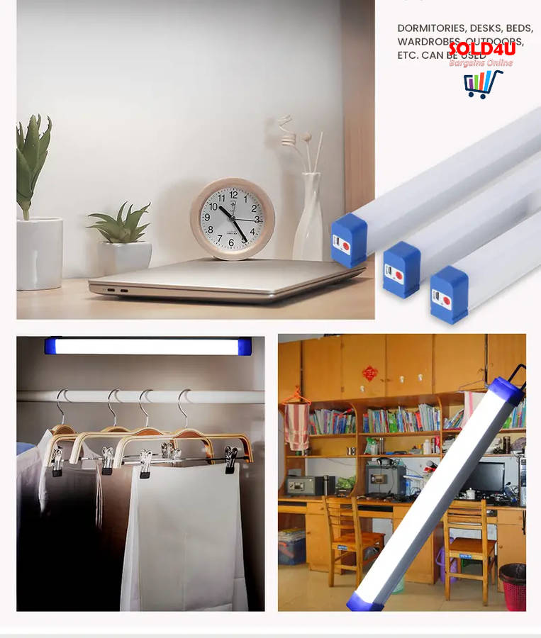 52CM LED Lithium Battery Light - USB Rechargeable Magnetic Portable Lamp