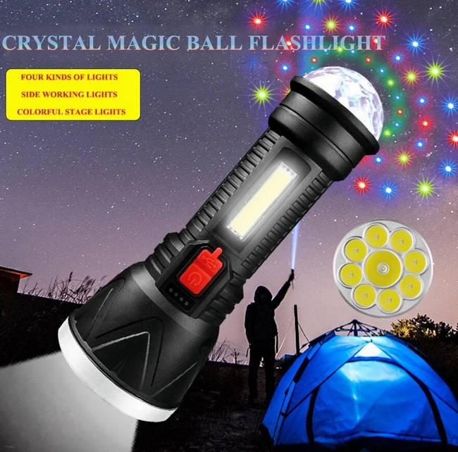 Flashlight Magic ball Stage Lamp Multifunctional Torch