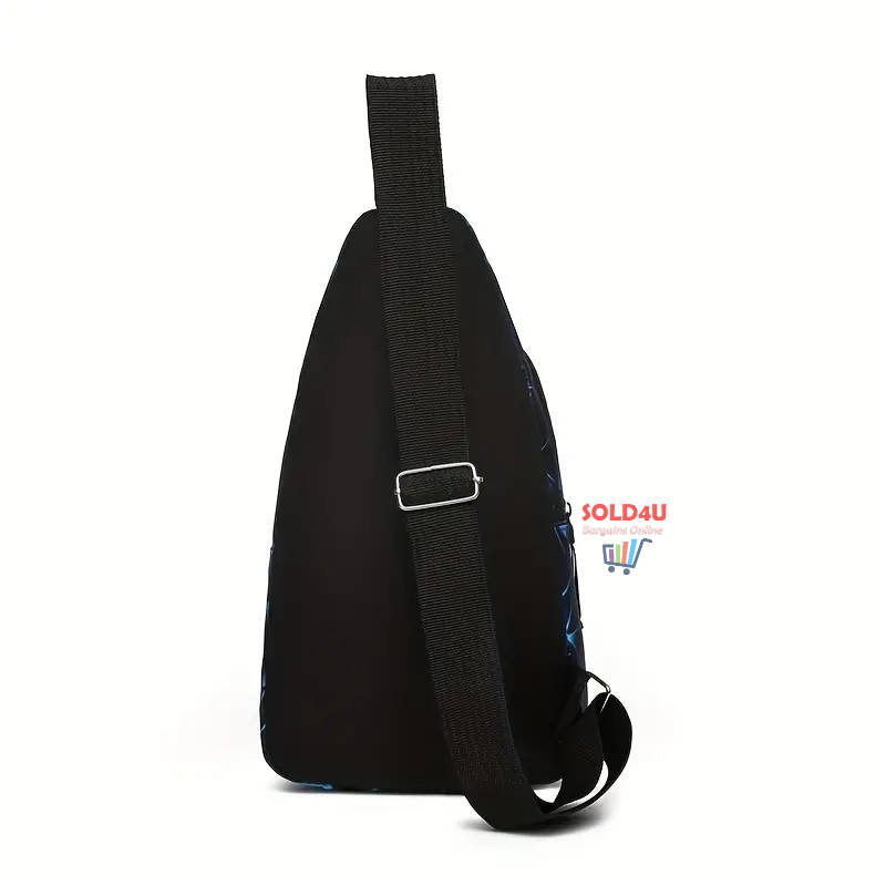 Single Shoulder Crossbody Nylon Sling Bag (Blue Electric)
