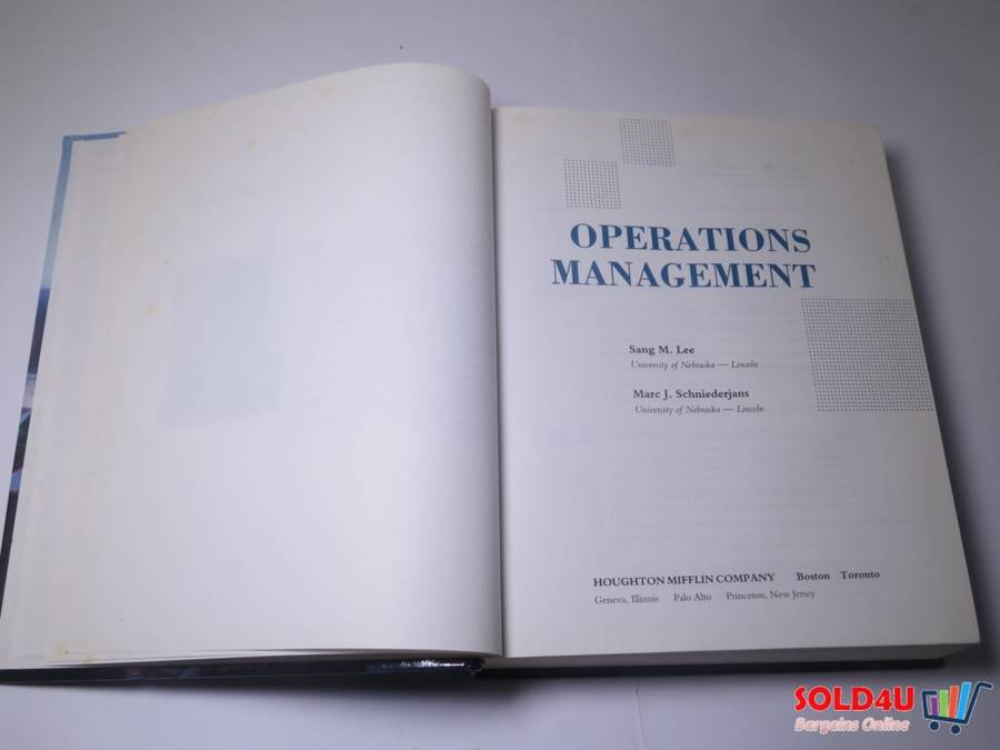 Operations Management - Sang M. Lee & Marc J. Schniederjans