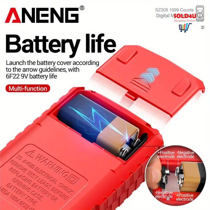 Digital Multimeter AC DC Voltage Resistance Meter Current Meter