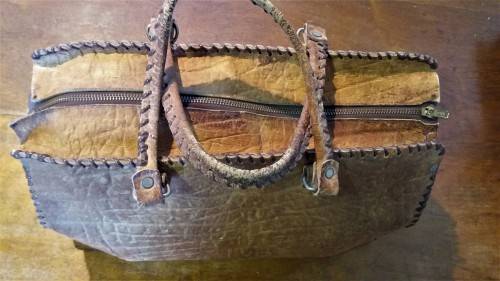 Vintage elephant leather bag/ handbag