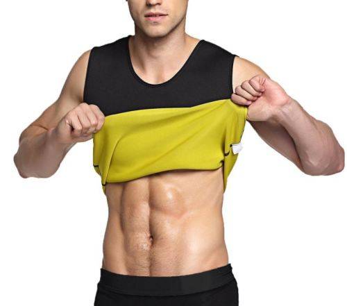 Men's Hot Sweat Shapers Tummy Slimming Vest Weight Loss  Neoprene No Zip