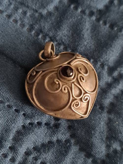 925 Sterling Silver Rattle Heart Pendant