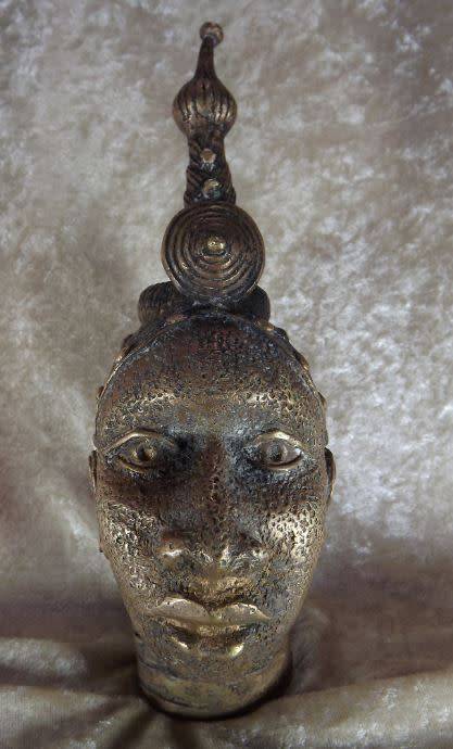 AFRICAN BENIN BRONZE HEAD from SUEZYT