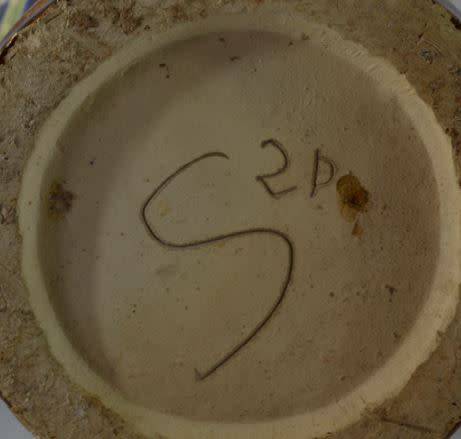 BIG BLUE FLOWERED CERAMIC VASE from SUEZYT