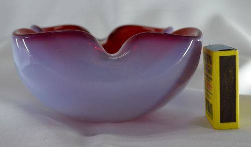 HEAVY RED MURANO GLASS BOWL - from SUEZYT