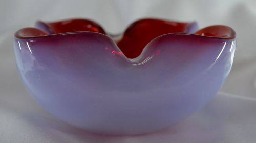 HEAVY RED MURANO GLASS BOWL - from SUEZYT