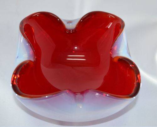 HEAVY RED MURANO GLASS BOWL - from SUEZYT