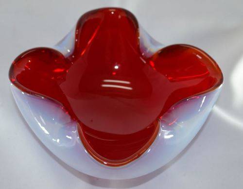 HEAVY RED MURANO GLASS BOWL - from SUEZYT