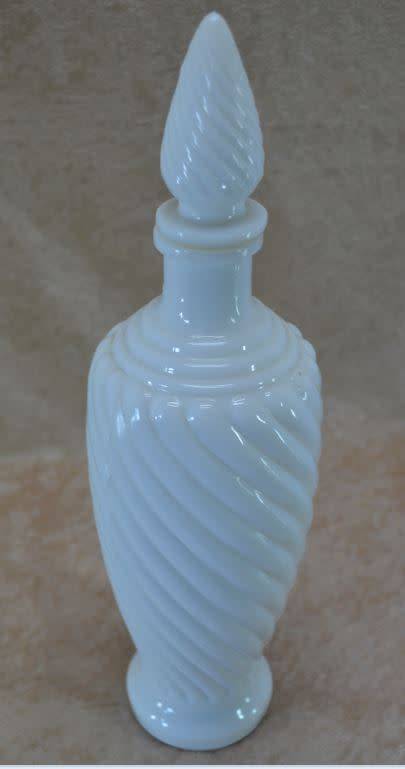 MILK GLASS VINTAGE DECANTER - ITALY - from SUEZYT