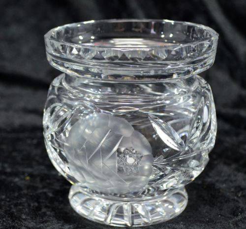 SMALL BUT HEAVY CUT CRYSTAL VASE - from SUEZYT