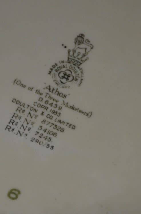 ATHOS ROYAL DOULTON TOBY JUG 18CMS  - from SUEZYT