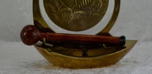 BRASS BOAT WITH GONG - from SUEZYT