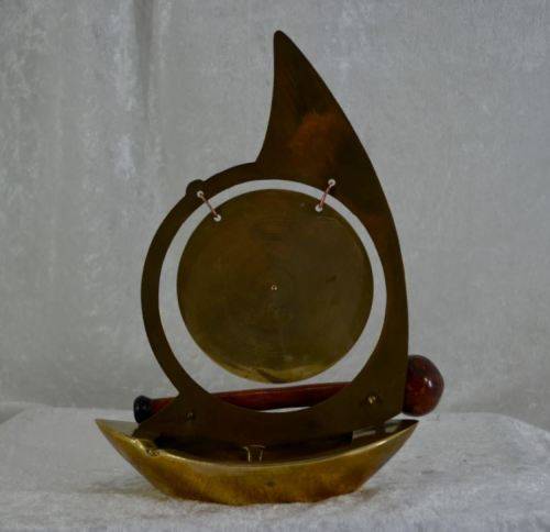 BRASS BOAT WITH GONG - from SUEZYT