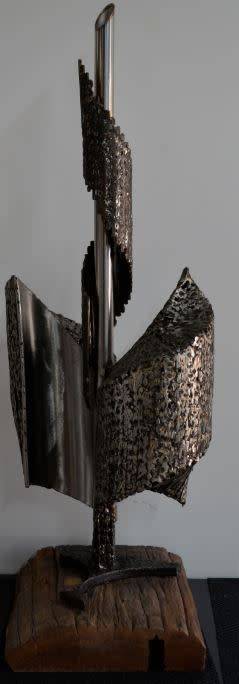 RESERVED"COMPOSITION IN STAINLESS STEEL II" SCULPTURE BY EDDIE HEYNEKE - from SUEZYT "free shipping"
