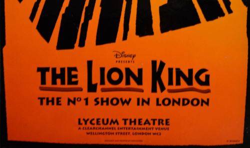 THE LION KING -  VINTAGE FRAMED POSTER (N0 GLASS) - from SUEZYT